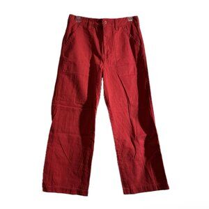 Vintage 3/4 Length Scarlet Red Chinos, Size W28